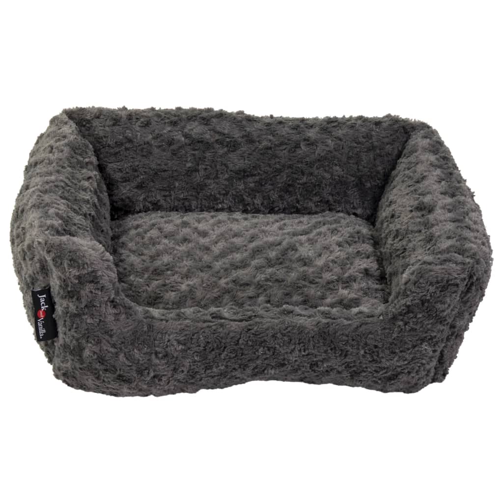 Jack and Vanilla Huisdierenbank Softy XS 50x43x17 cm rosette grijs
