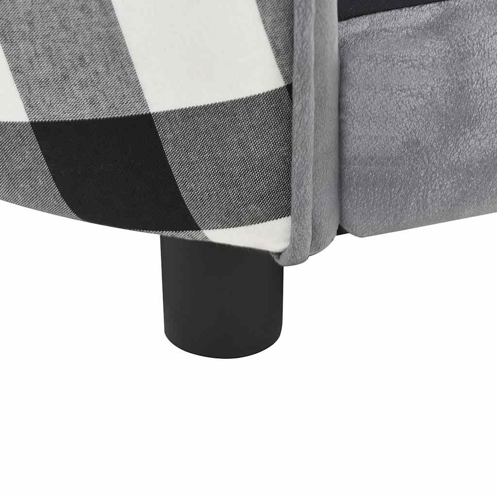 Hondenbank 68x38x38 cm pluche grijs