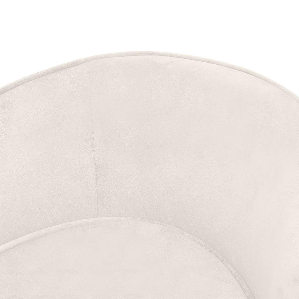 Hondenbank 69x49x40 cm pluche crèmekleurig