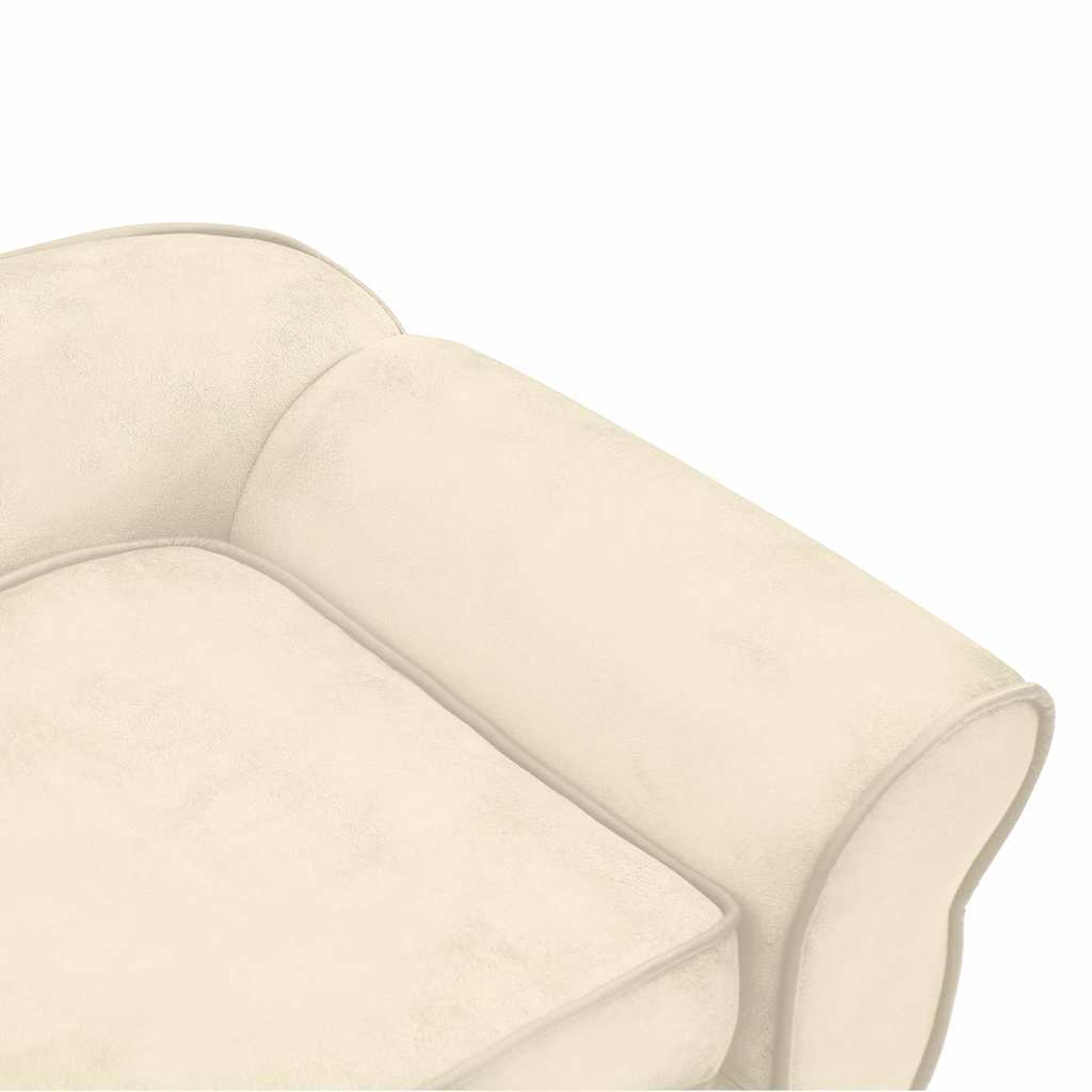 Hondenbank 72x45x30 cm pluche crèmekleurig