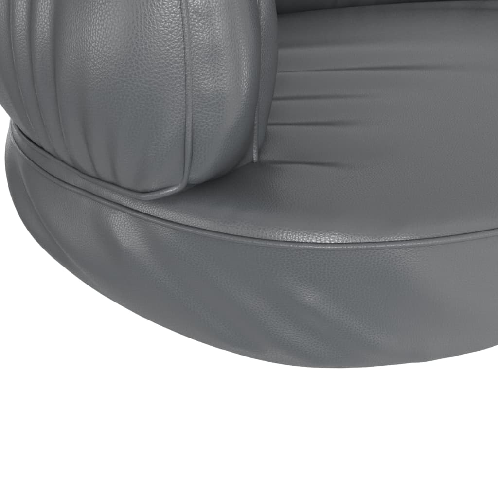 Hondenmand met ergonomisch schuim 60x42 cm kunstleer grijs