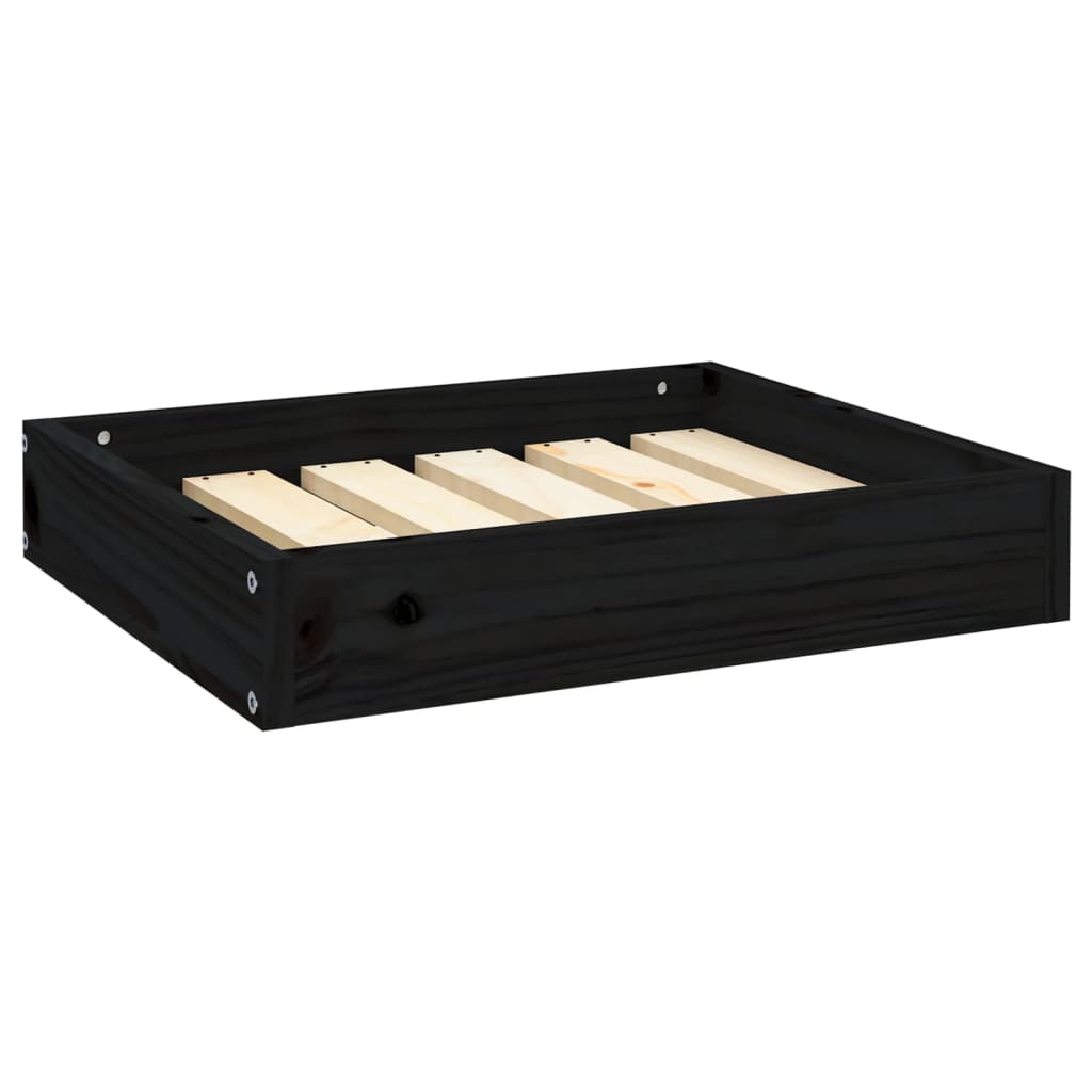 Hondenmand 51,5x44x9 cm massief grenenhout zwart