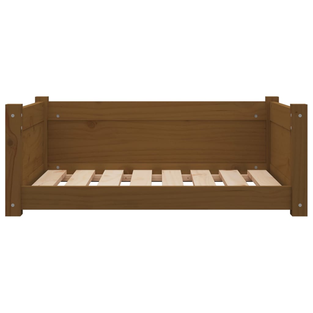Hondenmand 75,5x55,5x28 cm massief grenenhout honingbruin