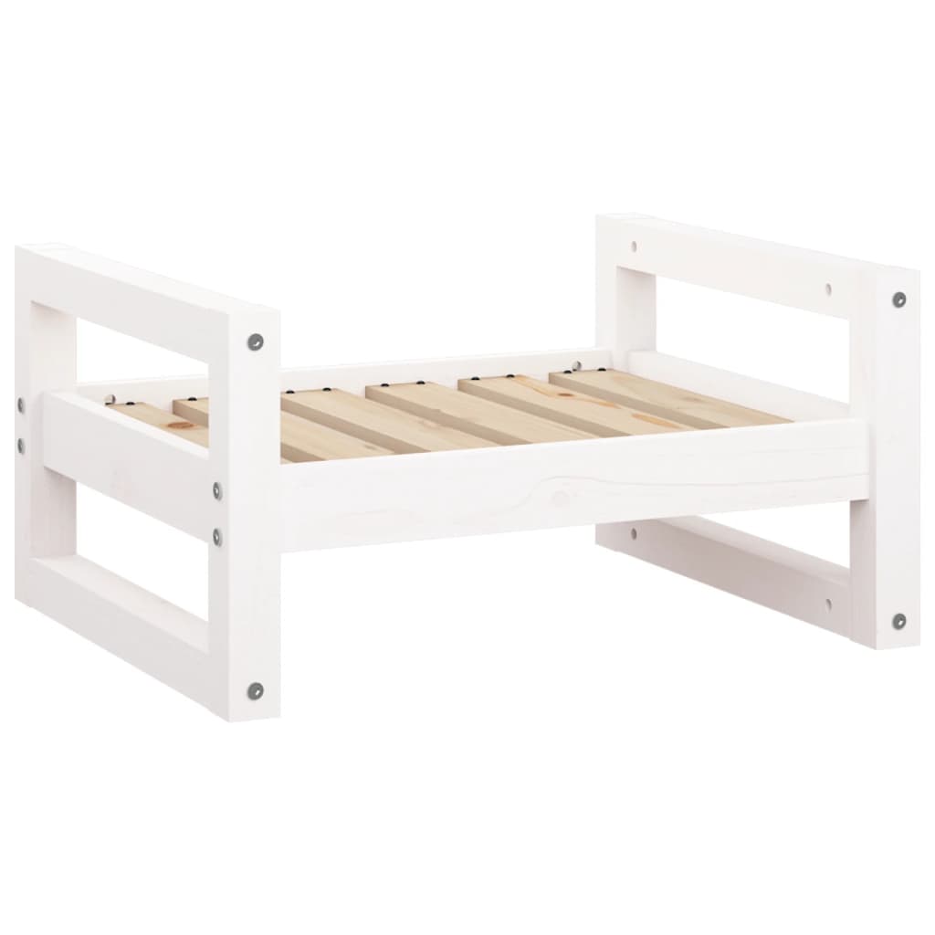 Hondenmand 55,5x45,5x28 cm massief grenenhout wit