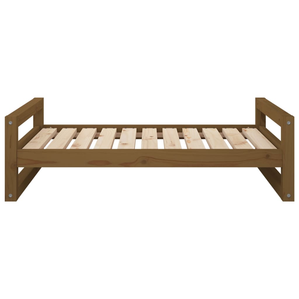 Hondenmand 95,5x65,5x28 cm massief grenenhout honingbruin