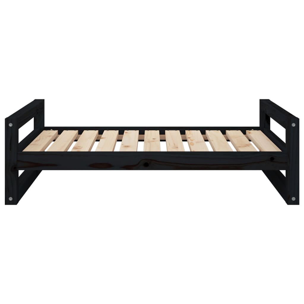 Hondenmand 95,5x65,5x28 cm massief grenenhout zwart
