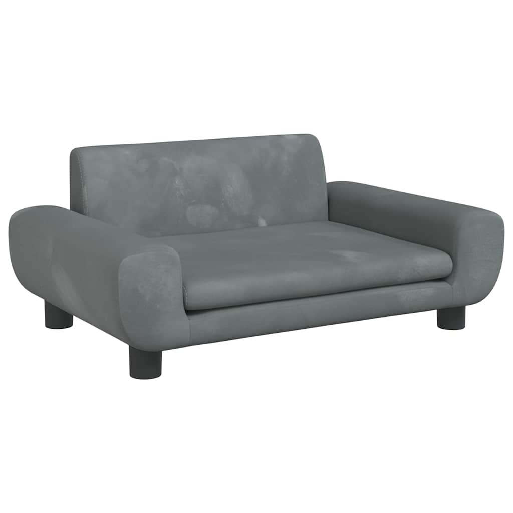 Hondenmand 70x45x33 cm fluweel donkergrijs
