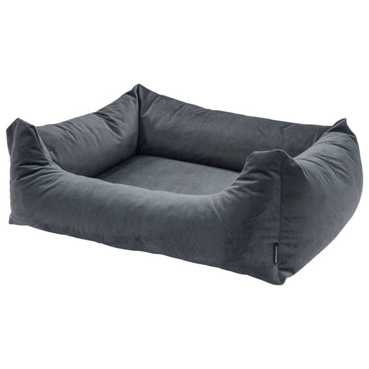 Madison Hondenbed Velvet 100x80x25 cm grijs