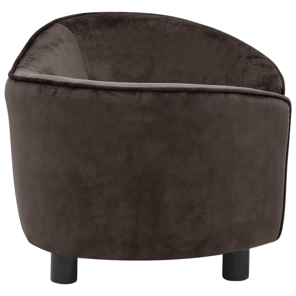 Hondenbank 69x49x40 cm pluche bruin