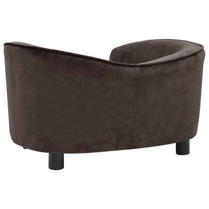 Hondenbank 69x49x40 cm pluche bruin
