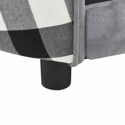 Hondenbank 68x38x38 cm pluche grijs