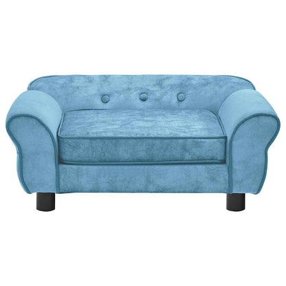 Hondenbank 72x45x30 cm pluche turquoise
