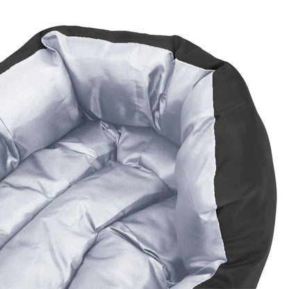 Hondenkussen omkeerbaar en wasbaar 65x50x20 cm grijs en zwart
