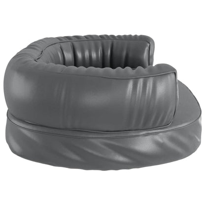 Hondenmand met ergonomisch schuim 60x42 cm kunstleer grijs