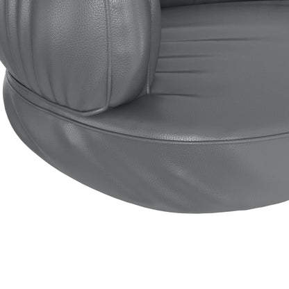 Hondenmand met ergonomisch schuim 60x42 cm kunstleer grijs