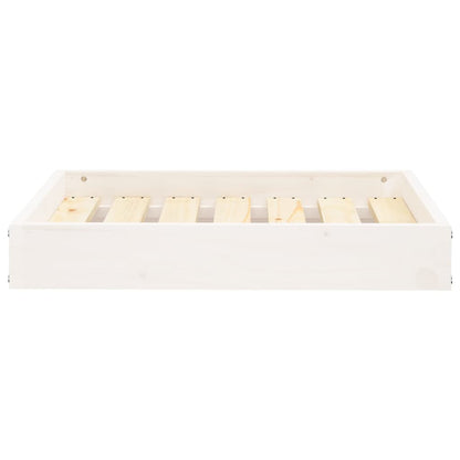 Hondenmand 61,5x49x9 cm massief grenenhout wit