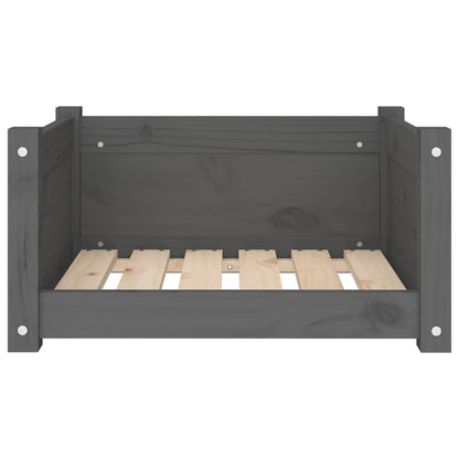 Hondenmand 55,5x45,5x28 cm massief grenenhout grijs