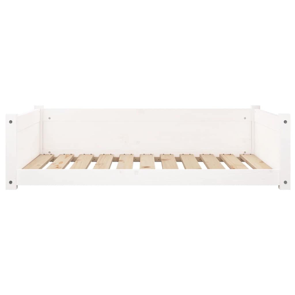 Hondenmand 95,5x65,5x28 cm massief grenenhout wit