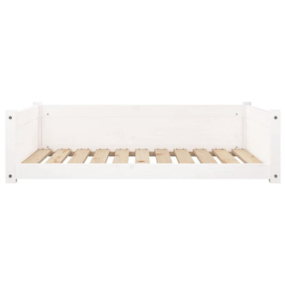 Hondenmand 95,5x65,5x28 cm massief grenenhout wit