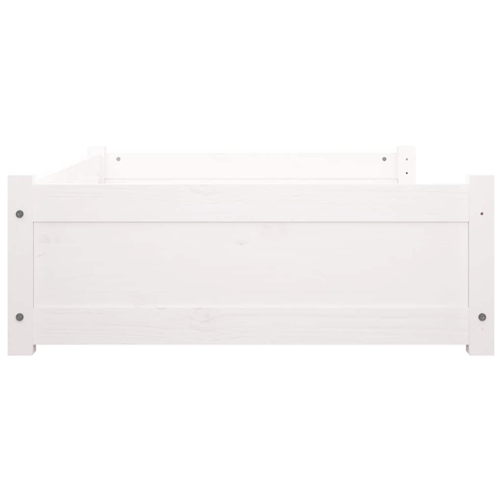 Hondenmand 95,5x65,5x28 cm massief grenenhout wit