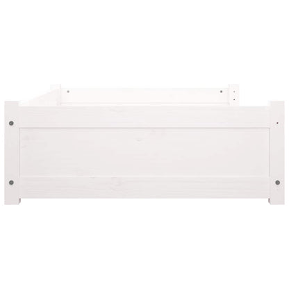 Hondenmand 95,5x65,5x28 cm massief grenenhout wit