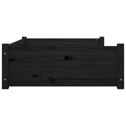 Hondenmand 95,5x65,5x28 cm massief grenenhout zwart
