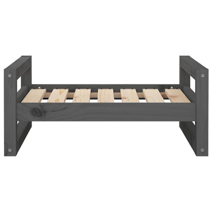 Hondenmand 65,5x50,5x28 cm massief grenenhout grijs