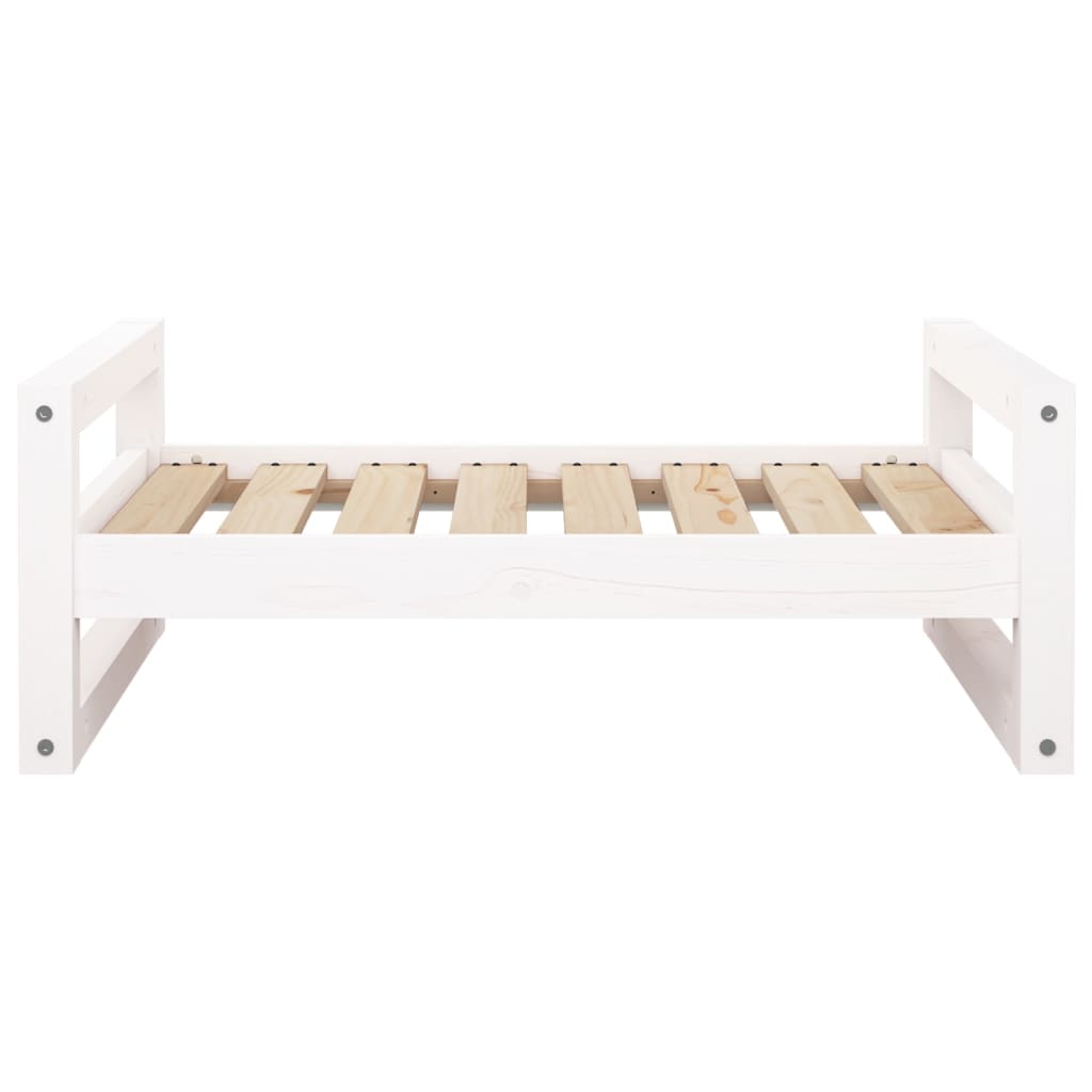 Hondenmand 75,5x55,5x28 cm massief grenenhout wit