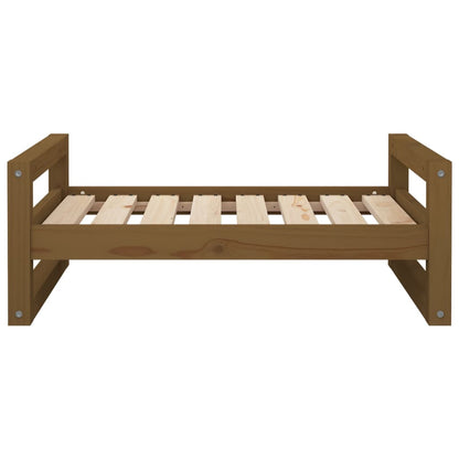 Hondenmand 75,5x55,5x28 cm massief grenenhout honingbruin