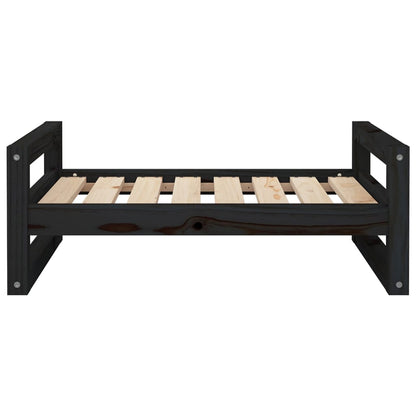 Hondenmand 75,5x55,5x28 cm massief grenenhout zwart