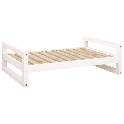 Hondenmand 95,5x65,5x28 cm massief grenenhout wit