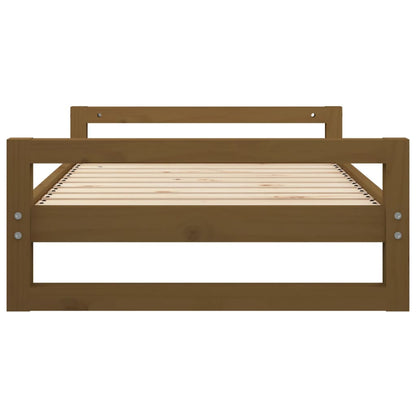 Hondenmand 95,5x65,5x28 cm massief grenenhout honingbruin