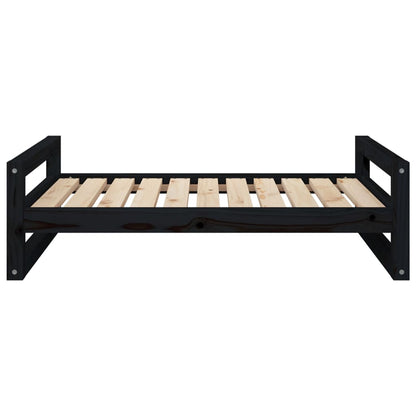 Hondenmand 95,5x65,5x28 cm massief grenenhout zwart