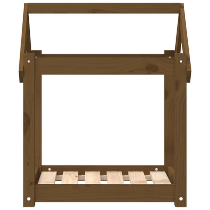 Hondenmand 61x50x70 cm massief grenenhout honingbruin