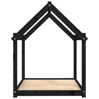 Hondenmand 111x80x100 cm massief grenenhout zwart