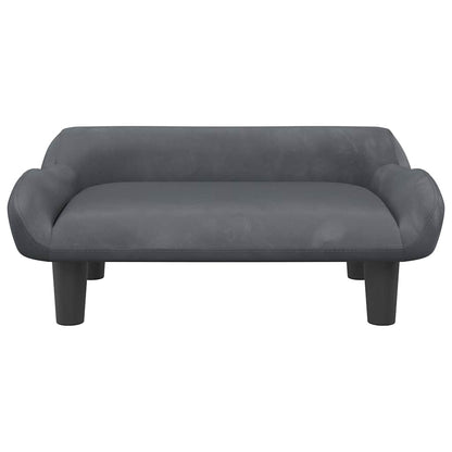Hondenmand 70x40x24 cm fluweel donkergrijs