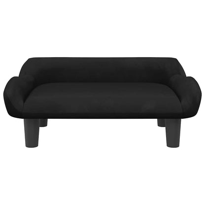 Hondenmand 70x40x24 cm fluweel zwart