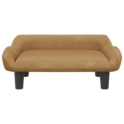 Hondenmand 70x40x24 cm fluweel bruin