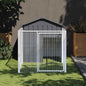 vidaXL Hondenhok met dak 117x201x123 cm gegalvaniseerd staal antraciet