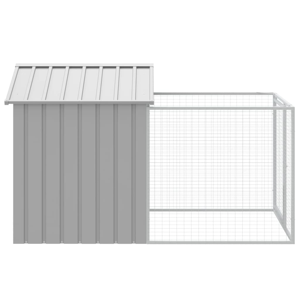 Hondenhok met dak 117x201x123 cm gegalvaniseerd staal
