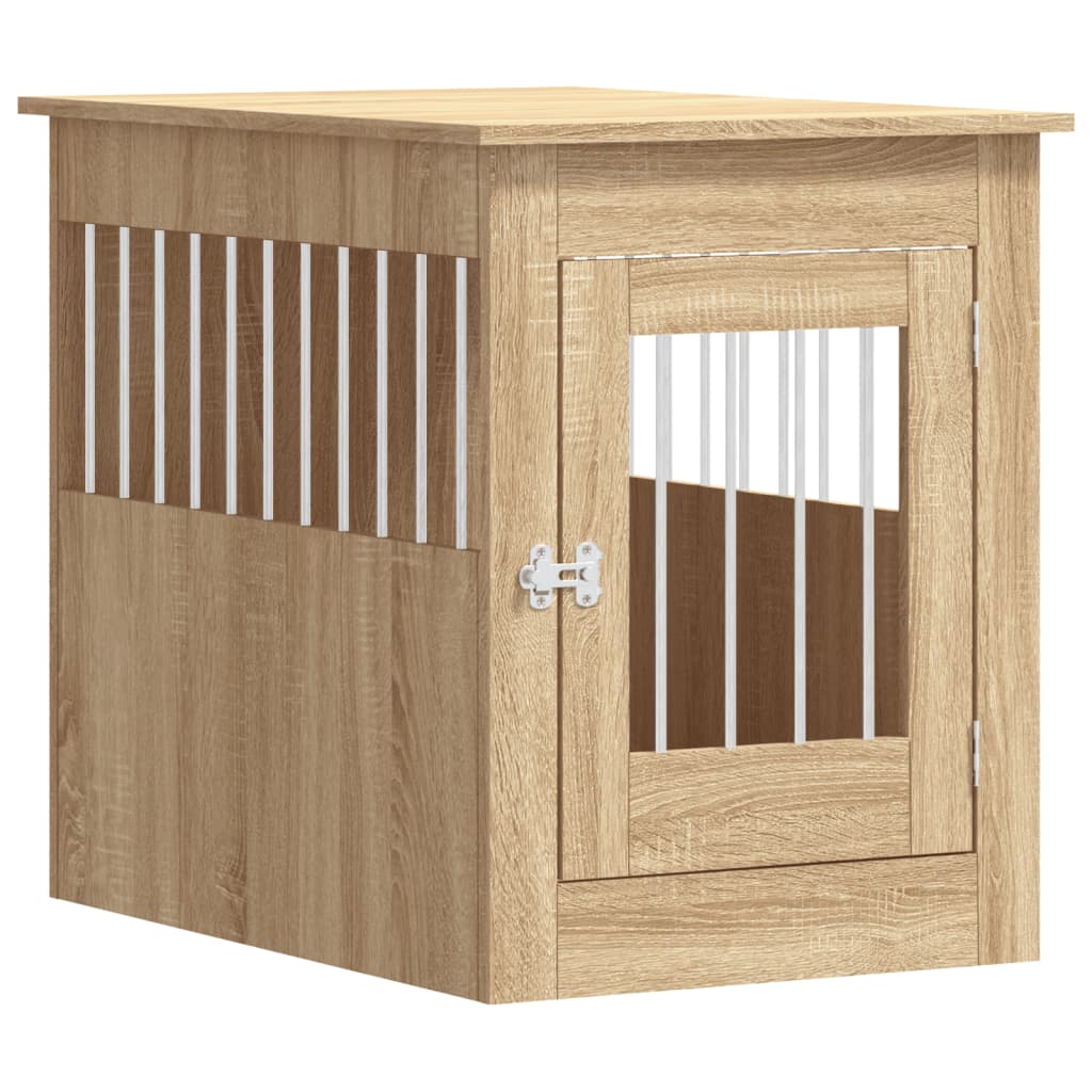 Hondenbench 55 x 80 x 68 cm bewerkt hout sonoma eikenkleurig