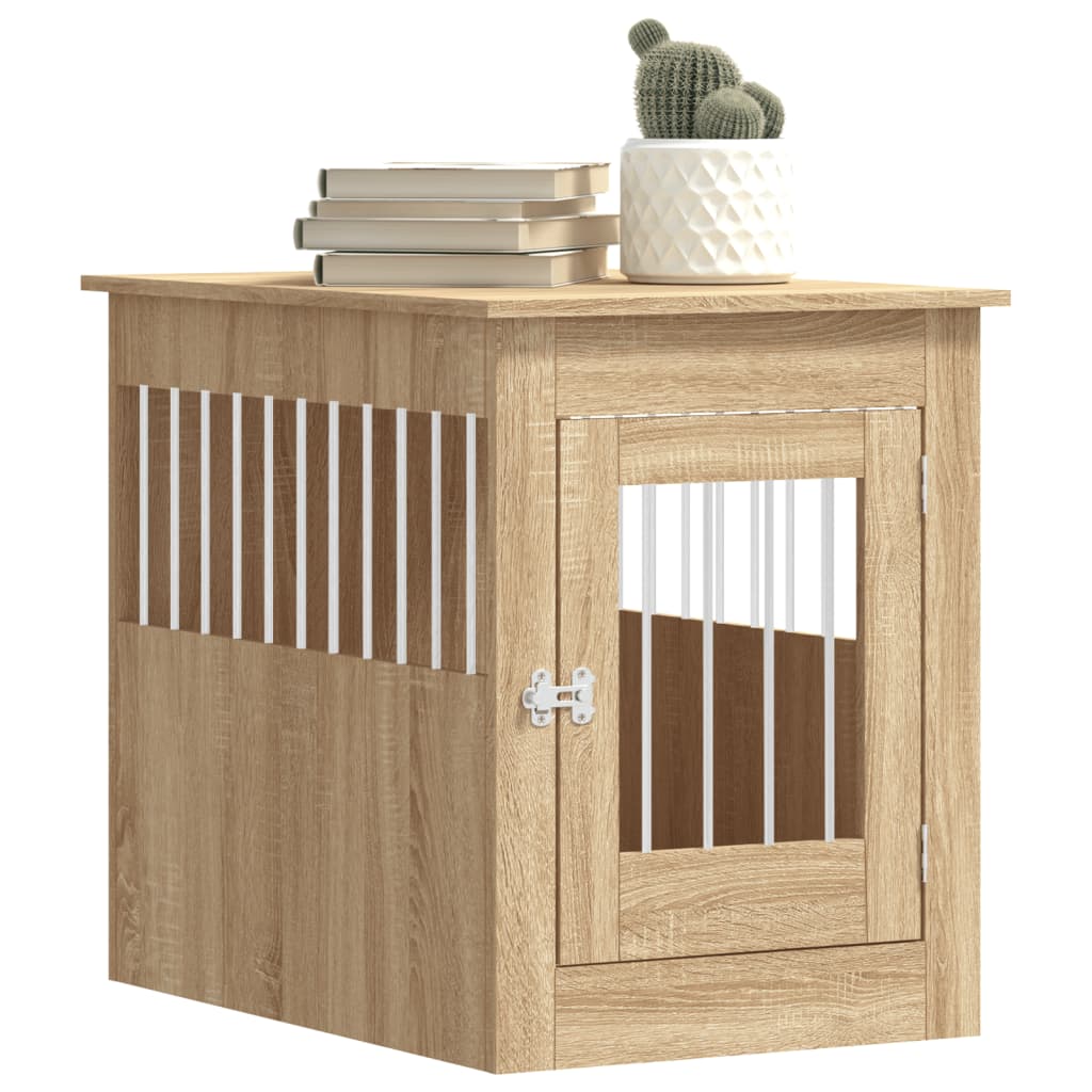 Hondenbench 55 x 80 x 68 cm bewerkt hout sonoma eikenkleurig