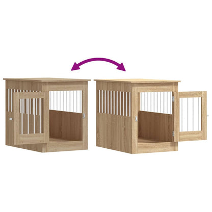 Hondenbench 55 x 80 x 68 cm bewerkt hout sonoma eikenkleurig