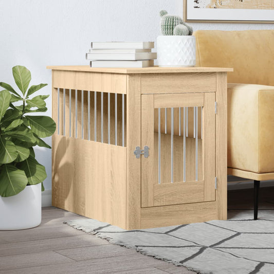 Hondenbench 55 x 80 x 68 cm bewerkt hout sonoma eikenkleurig