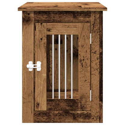 Hondenbench 45x62x59 cm bewerkt hout oud houtkleurig