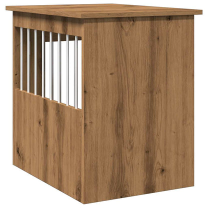 Hondenbench 45x62x59 cm bewerkt hout artisanaal eikenkleurig