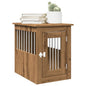 Hondenbench 45x62x59 cm bewerkt hout artisanaal eikenkleurig