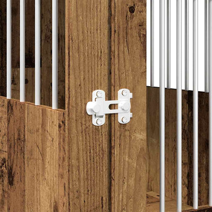 Hondenbench 55x80x68 cm bewerkt hout oud houtkleurig