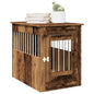 Hondenbench 55x80x68 cm bewerkt hout oud houtkleurig